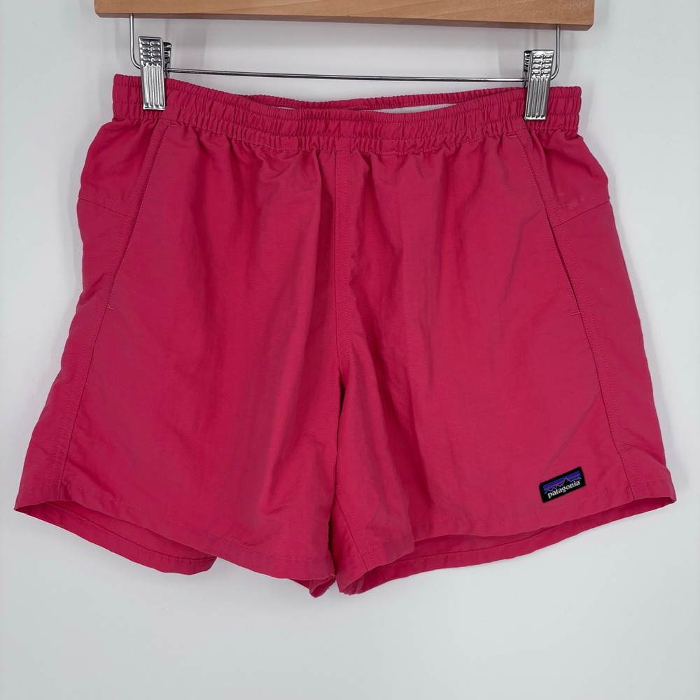 Patagonia Baggies Shorts Womens S Pink Nylon Hiking Athletic Unlined 5" Inseam